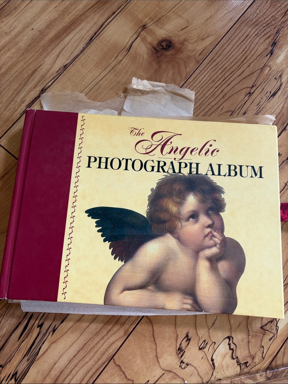 1996 new The Angelic Photograph Album  Ready frame cardboard scrapbook style tie